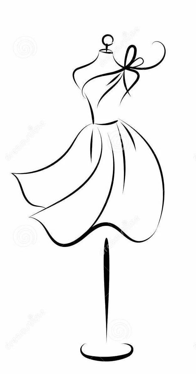 Elegant dress illustration
